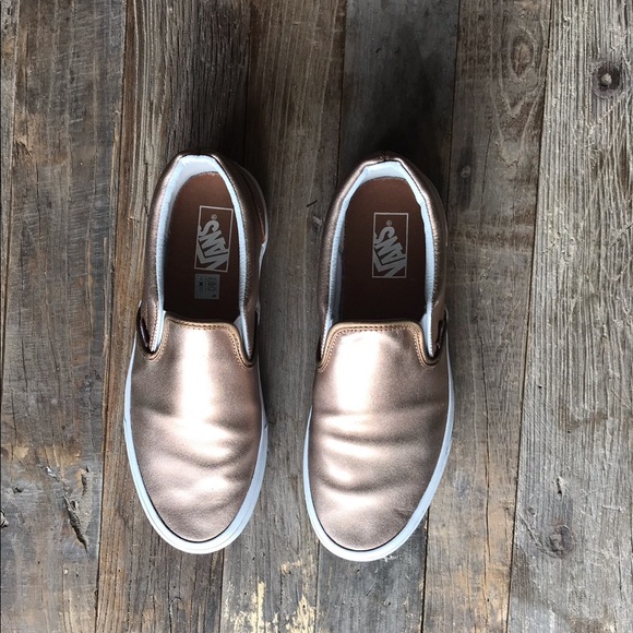vans shoes rose gold slip on mens size 10 womens size 9 poshmark womens size 9 in mens